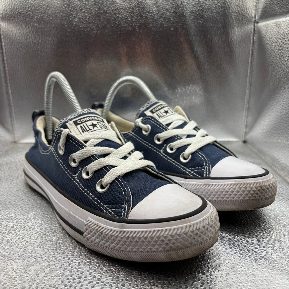 Size 7 Converse Chuck Taylor All Star Shoreline Navy Womens Low Shoes 537080C